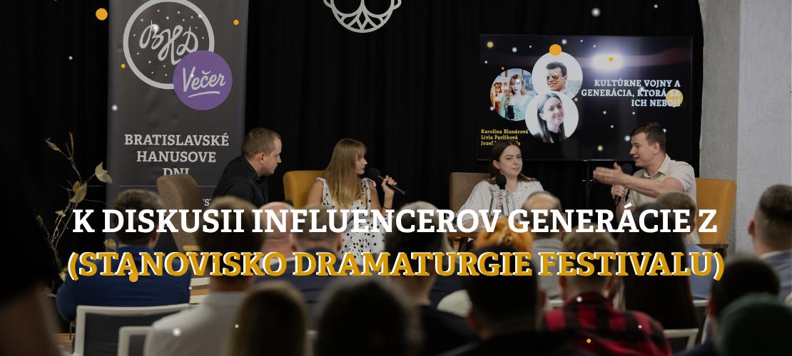 Stanovisko k diskusii s influencermi